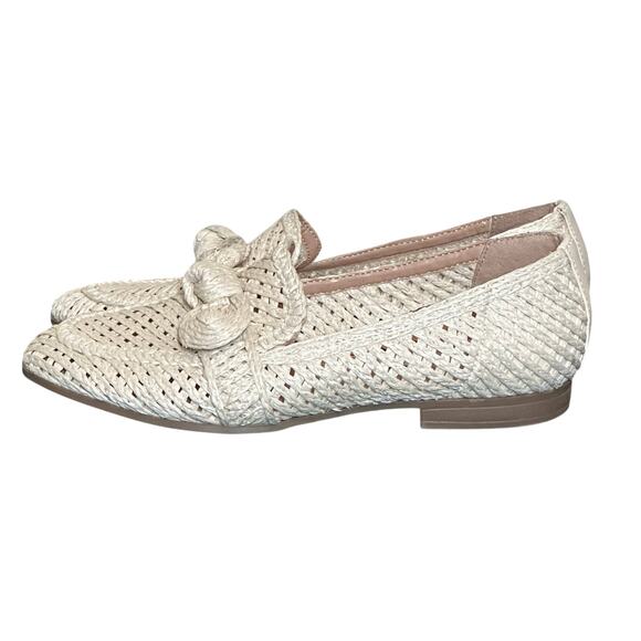 Charles David Cream Crochet Raffia Loafers Finite Slip-On Flats Sz 8.5 - Picture 3 of 9